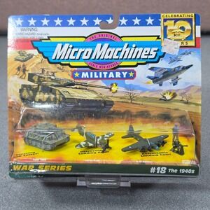 Micro Machines Military War Series #18 The 1940s Green NEW Tiger Tank B-17 P-40